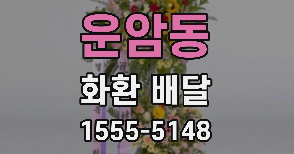 운암동 화환 배달