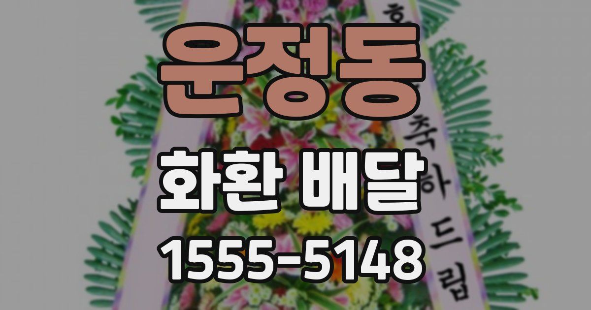 운정동 화환 배달