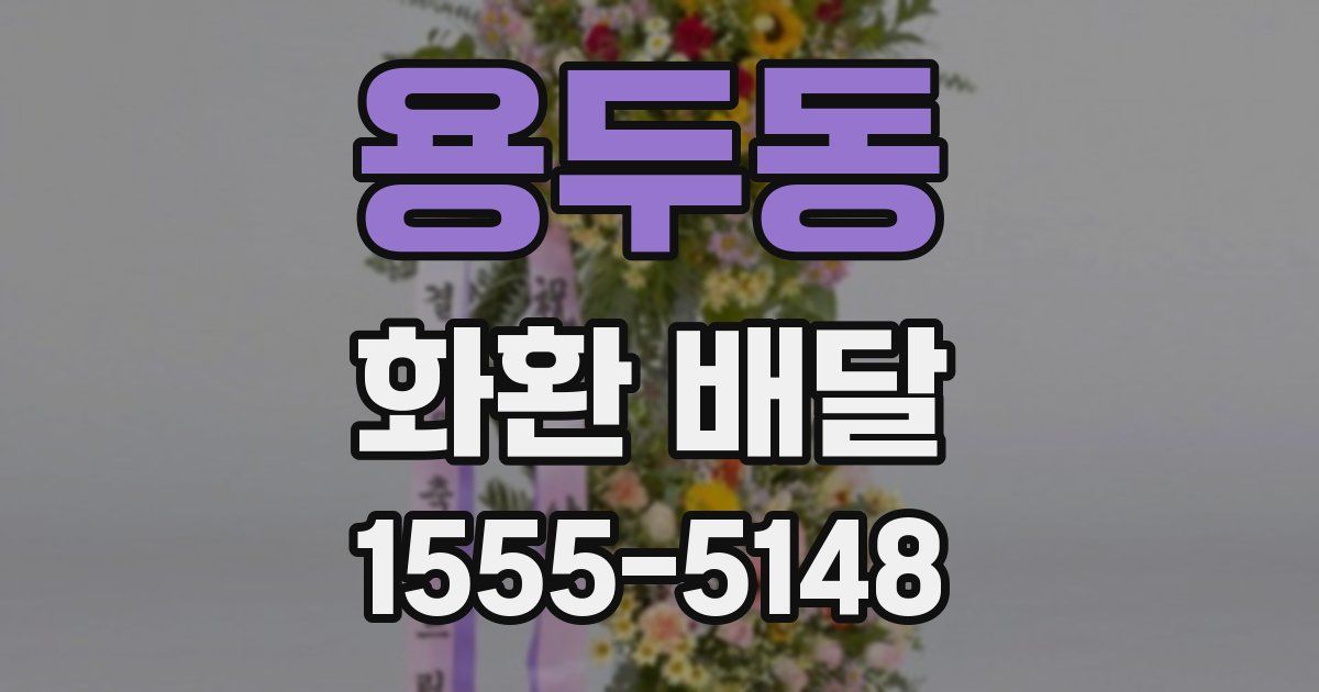 용두동 화환 배달
