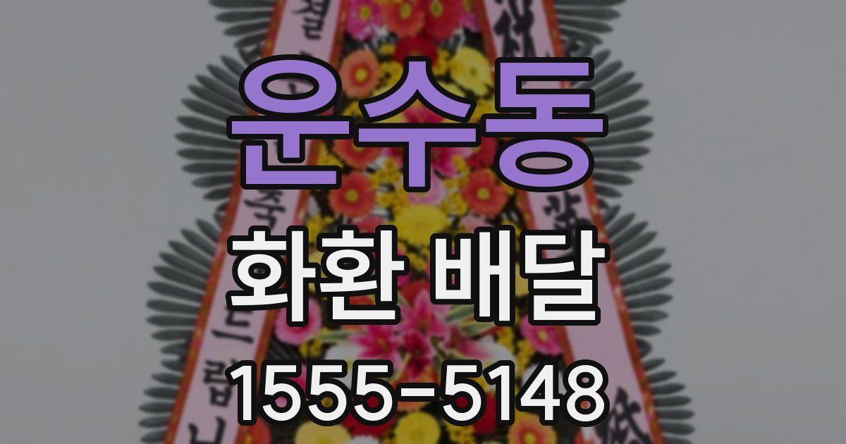 운수동 화환 배달
