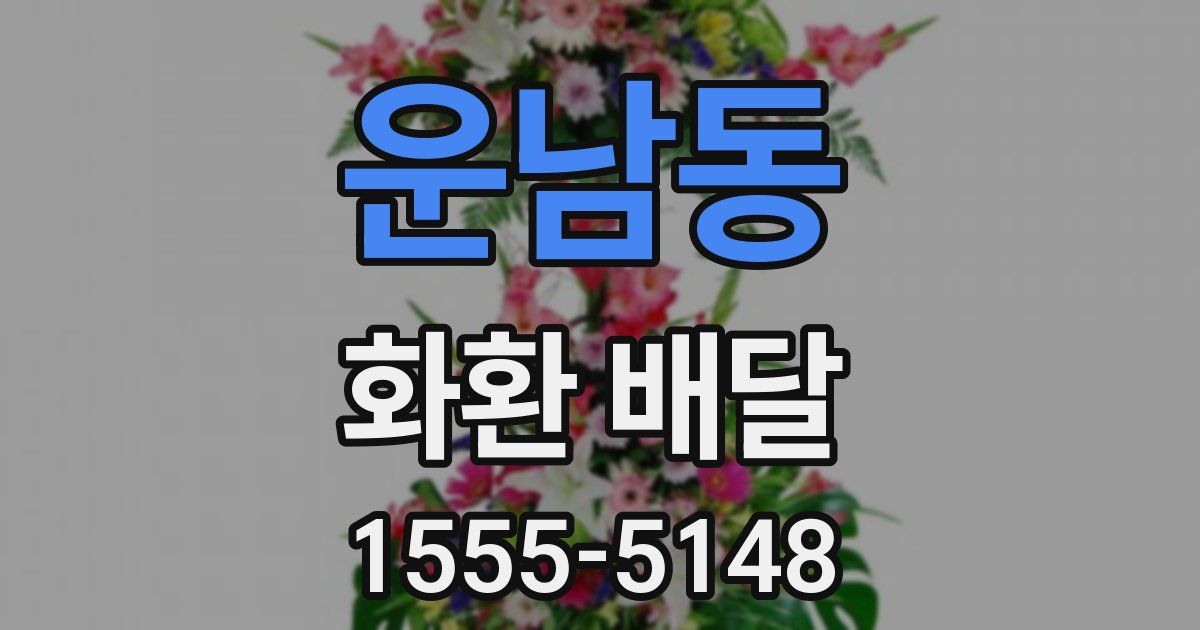 운남동 화환 배달