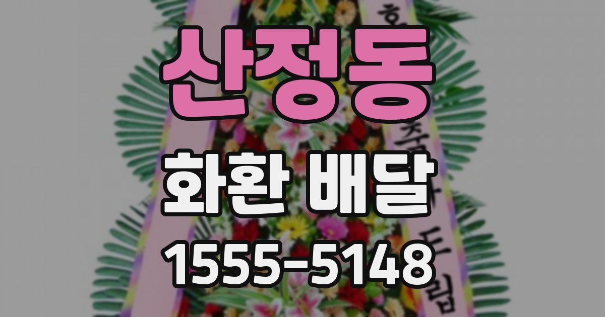 산정동 화환 배달