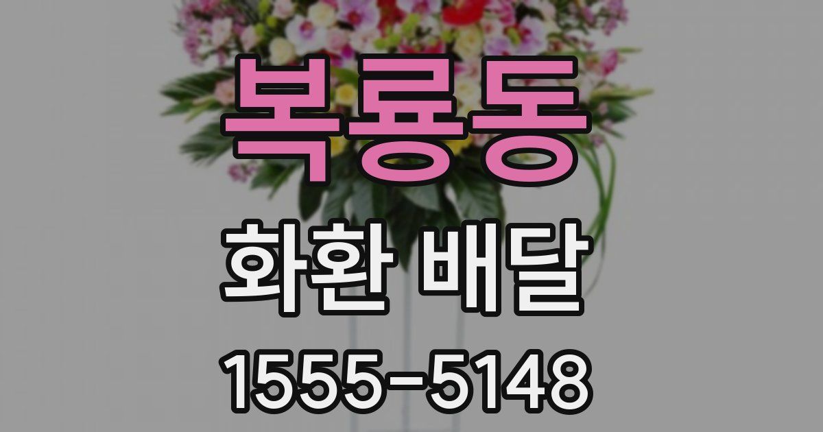 복룡동 화환 배달