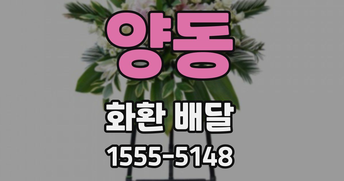양동 화환 배달