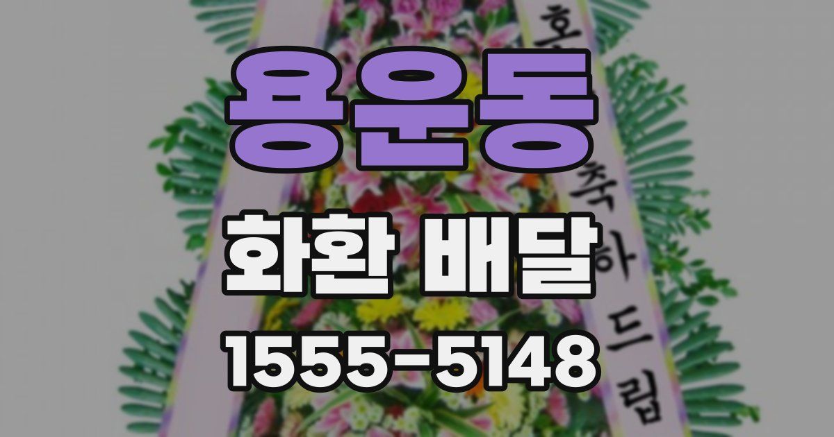 용운동 화환 배달