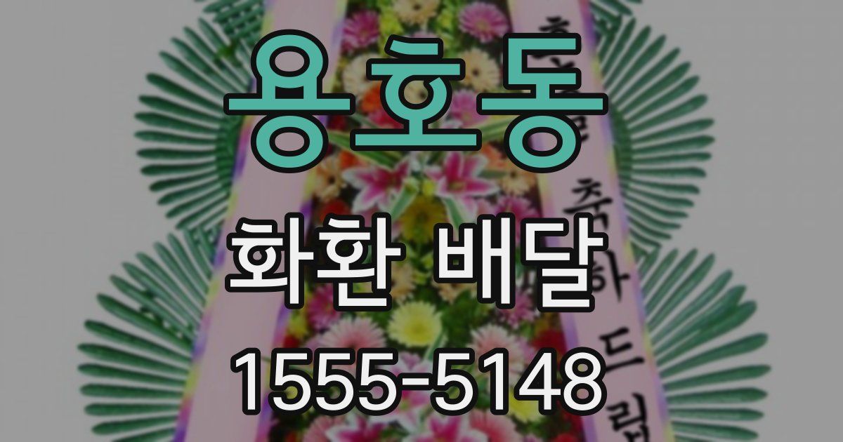용호동 화환 배달
