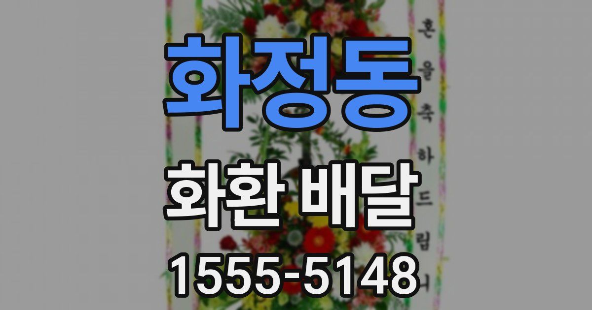 화정동 화환 배달