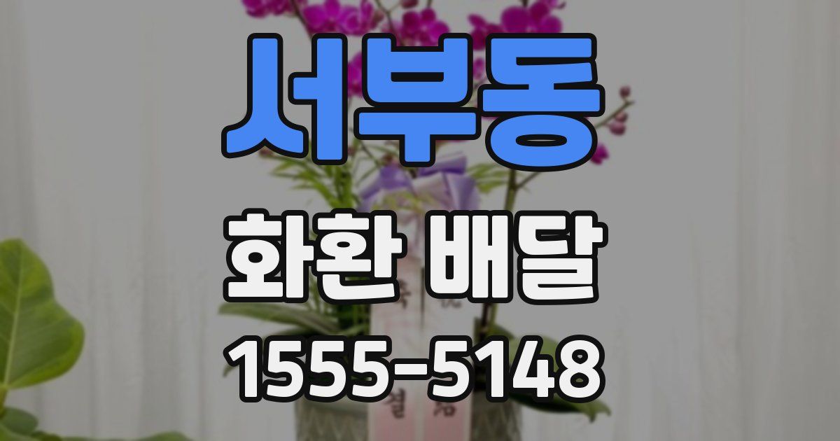 서부동 화환 배달