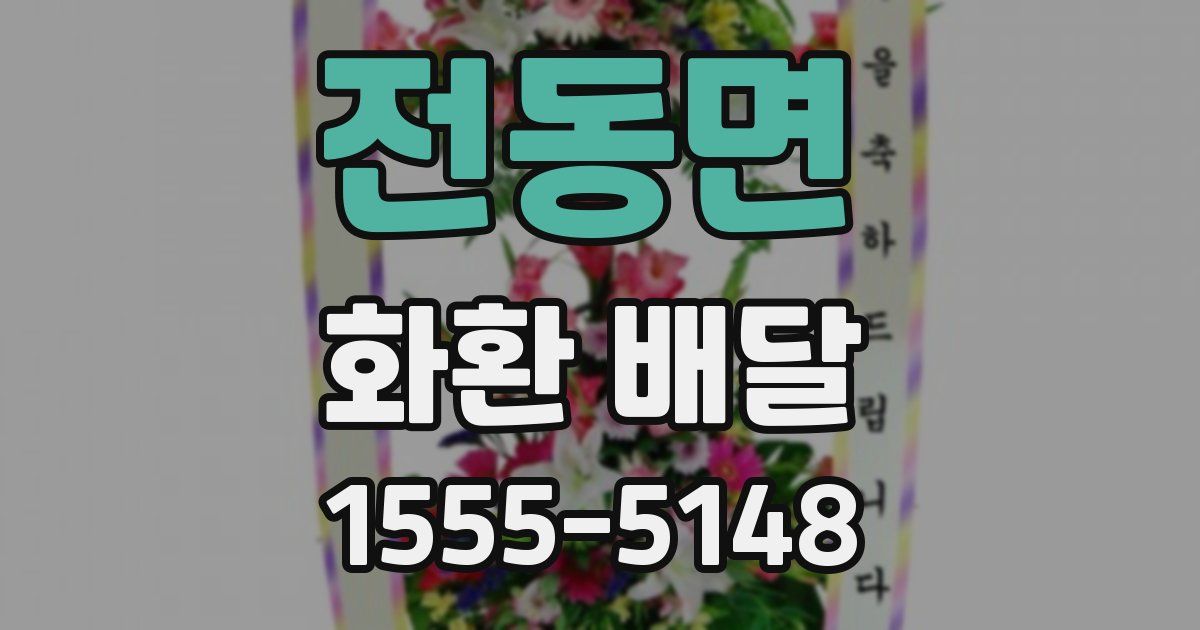 전동면 화환 배달
