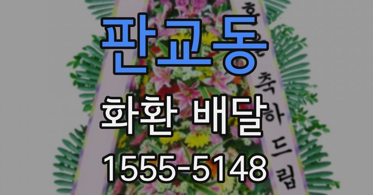 판교동 화환 배달