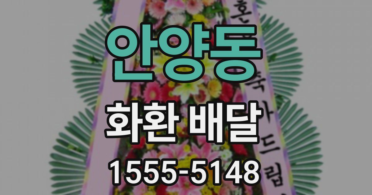 안양동 화환 배달