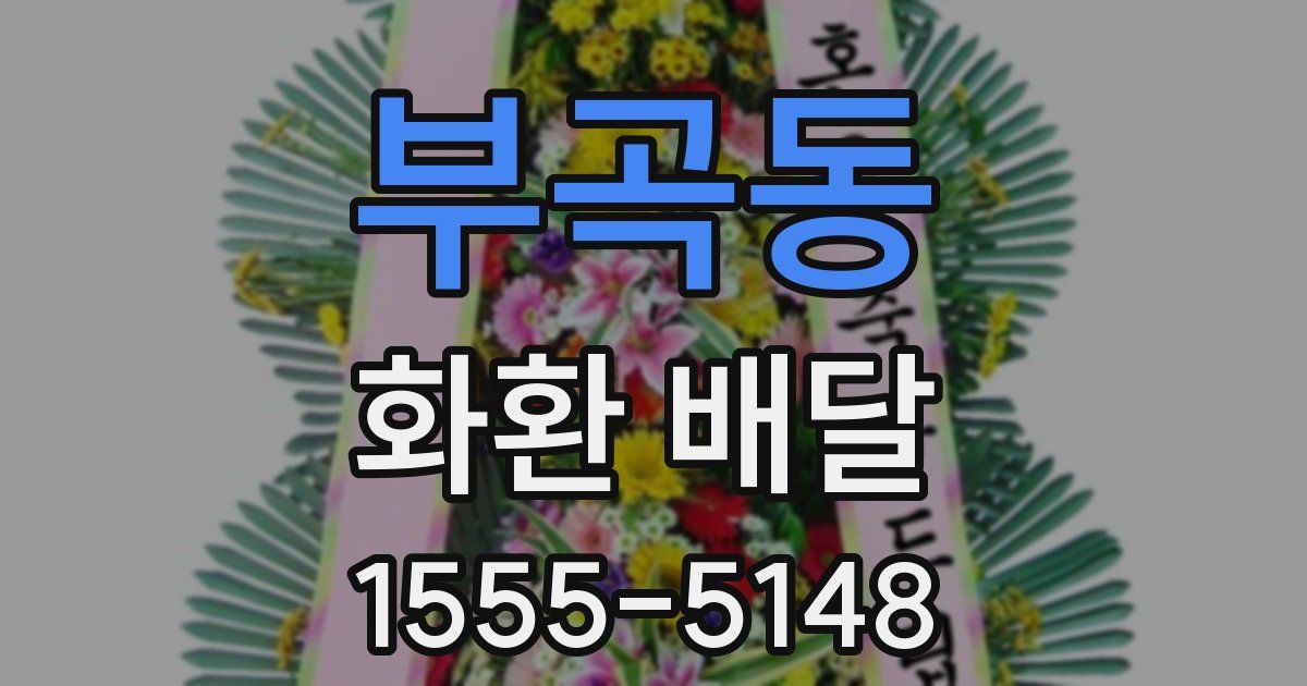 부곡동 화환 배달