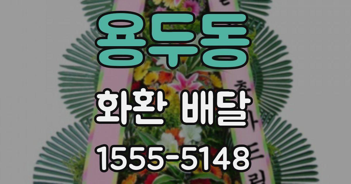 용두동 화환 배달