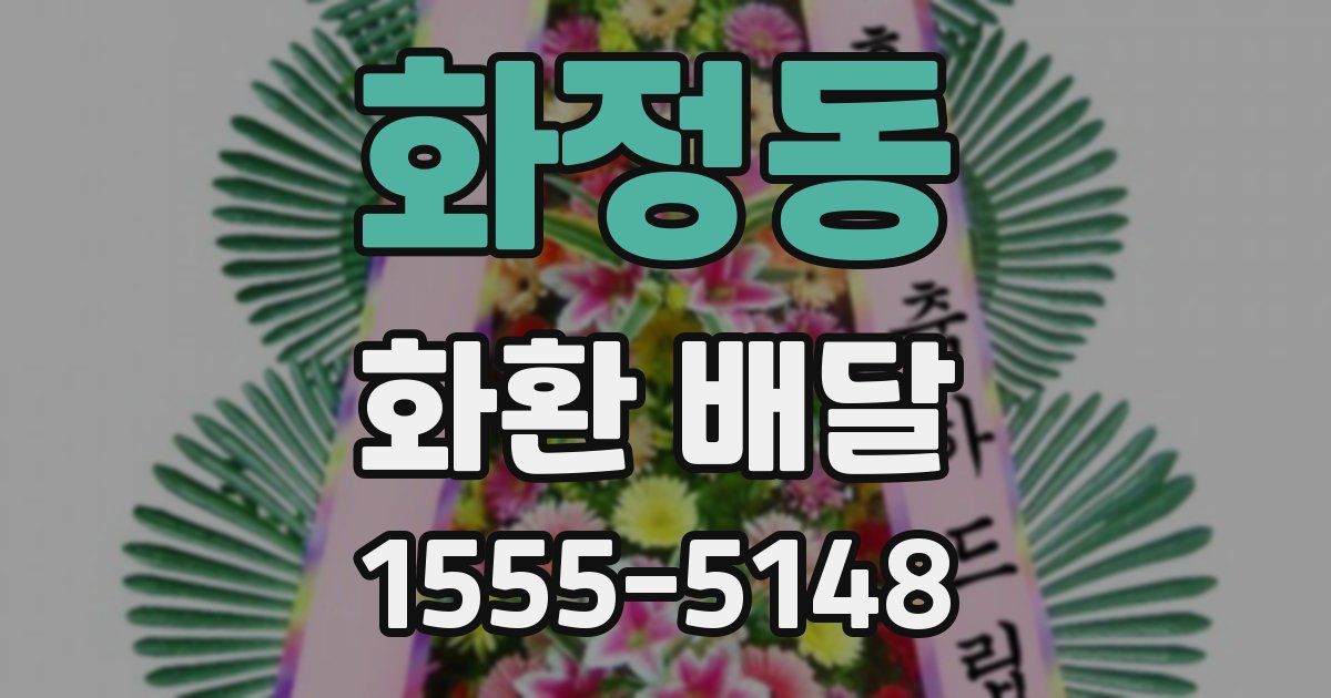 화정동 화환 배달