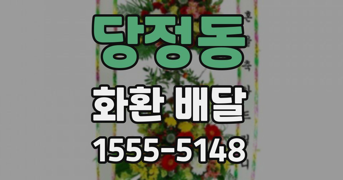 당정동 화환 배달