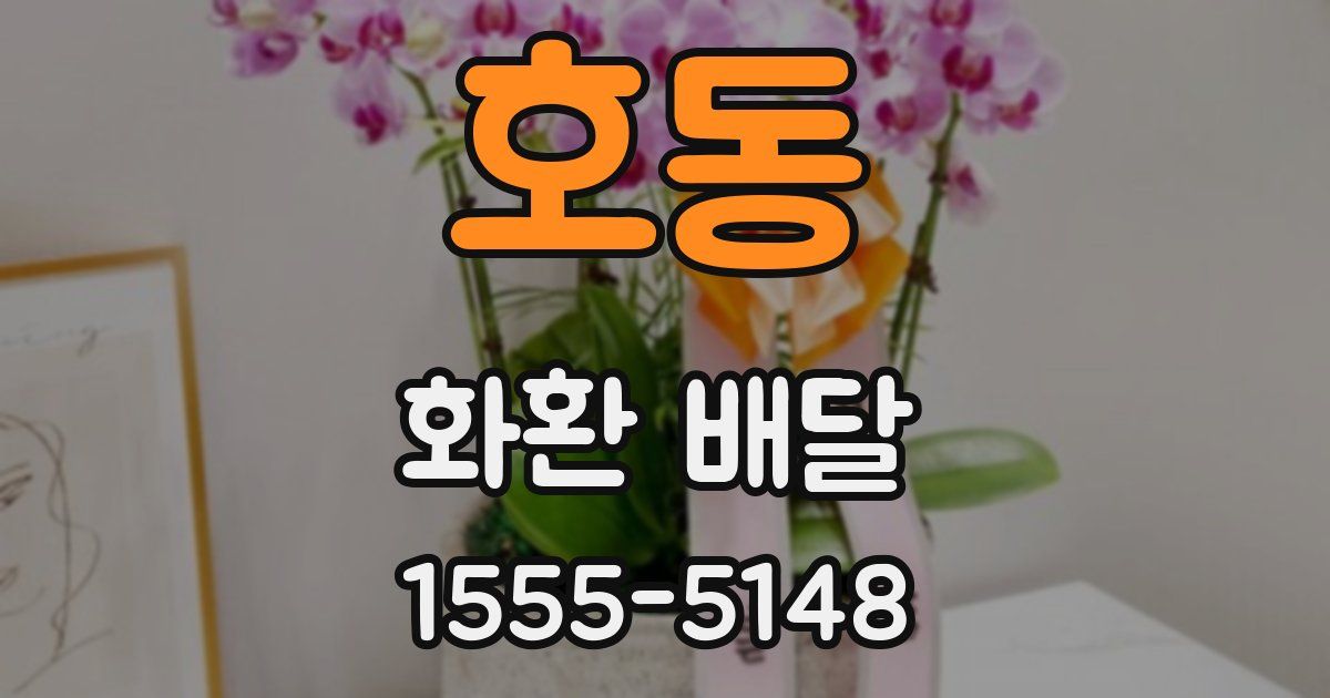 호동 화환 배달