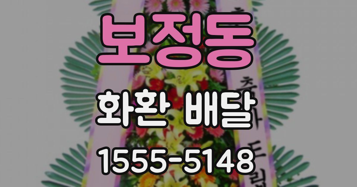 보정동 화환 배달