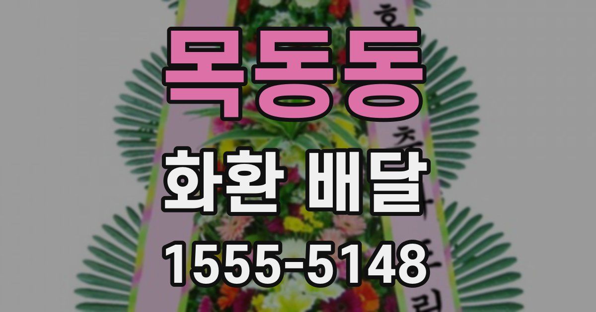 목동동 화환 배달