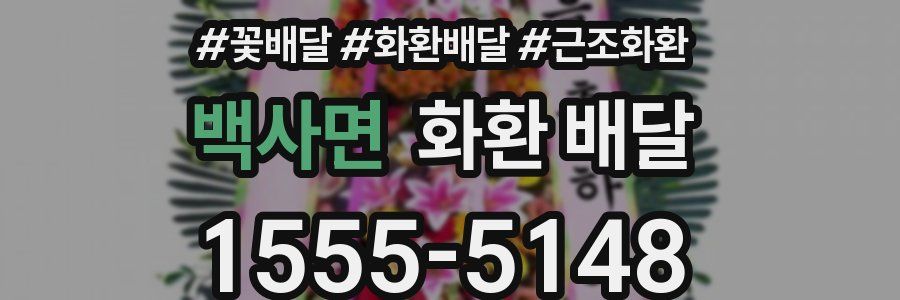 백사면 화환 배달