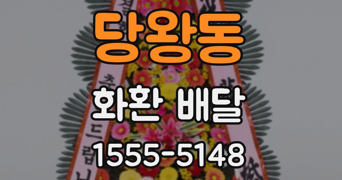 당왕동 화환 배달