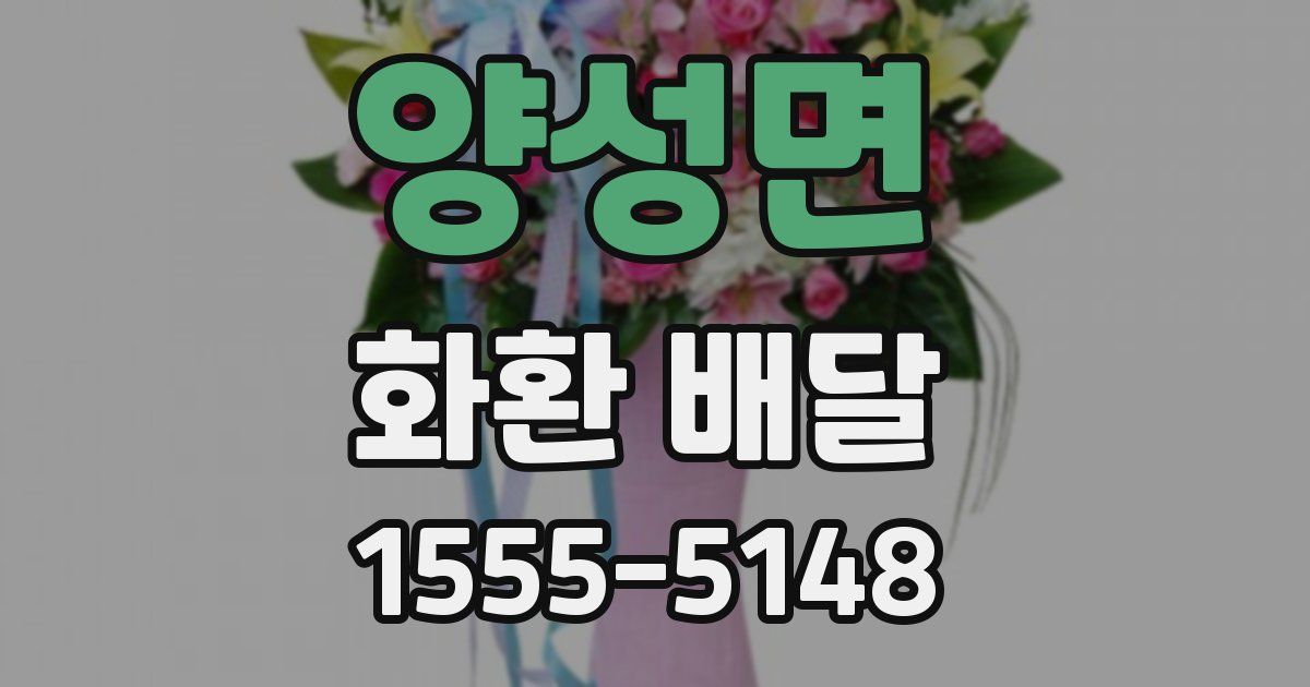 양성면 화환 배달