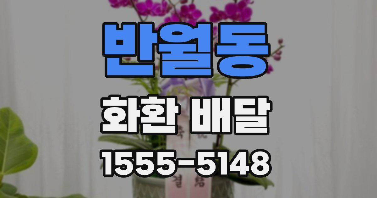 반월동 화환 배달