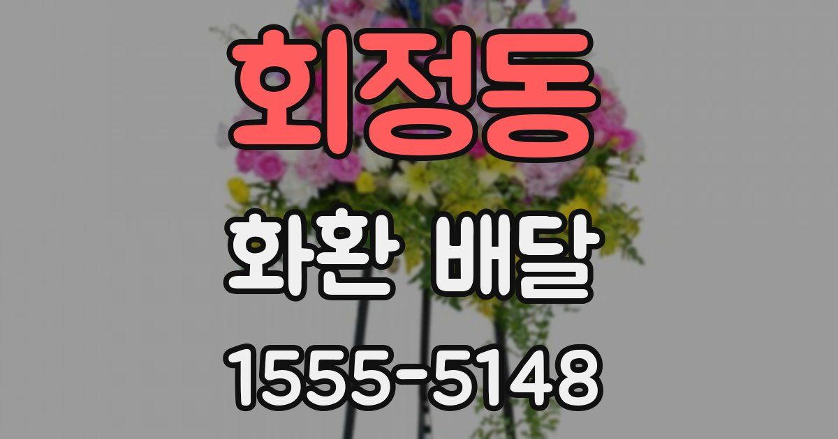 회정동 화환 배달