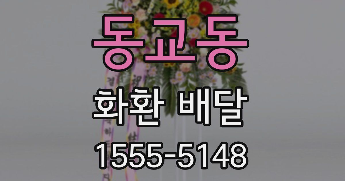 동교동 화환 배달
