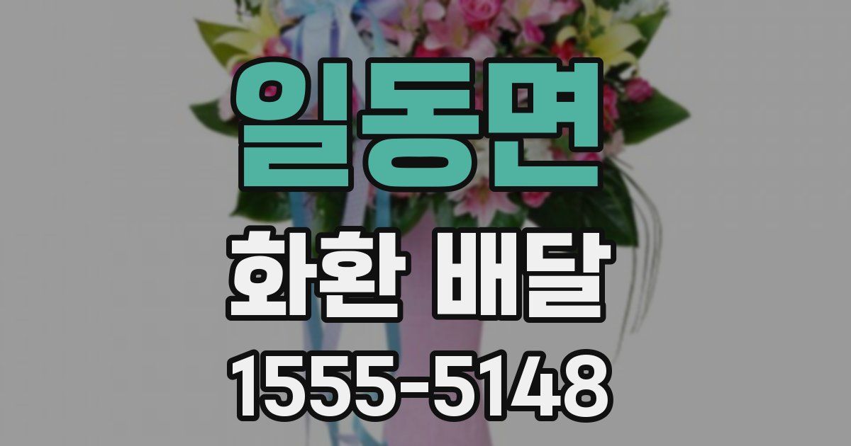 일동면 화환 배달