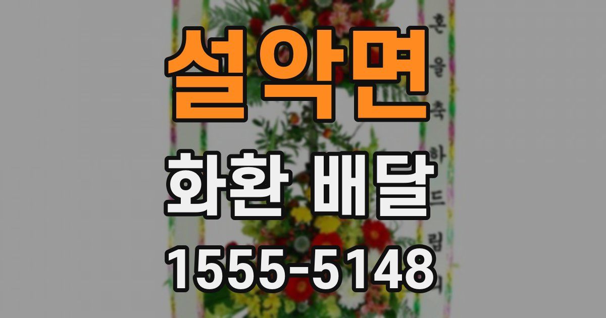 설악면 화환 배달