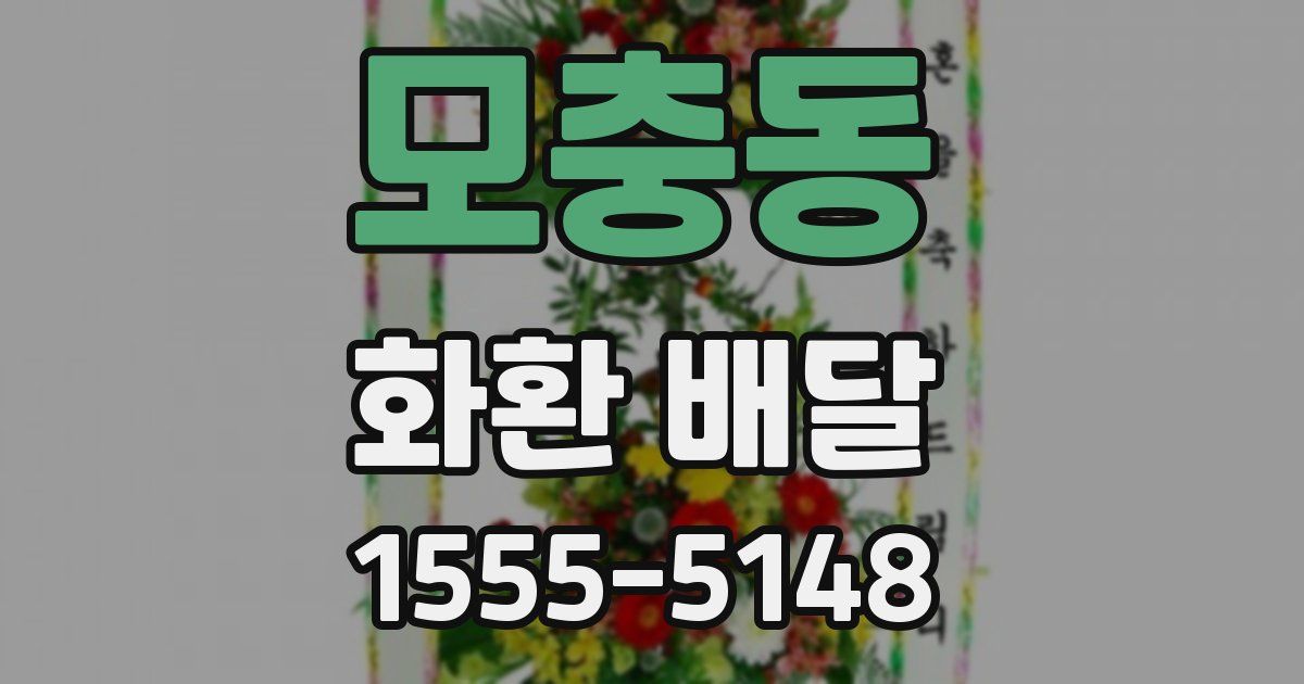 모충동 화환 배달