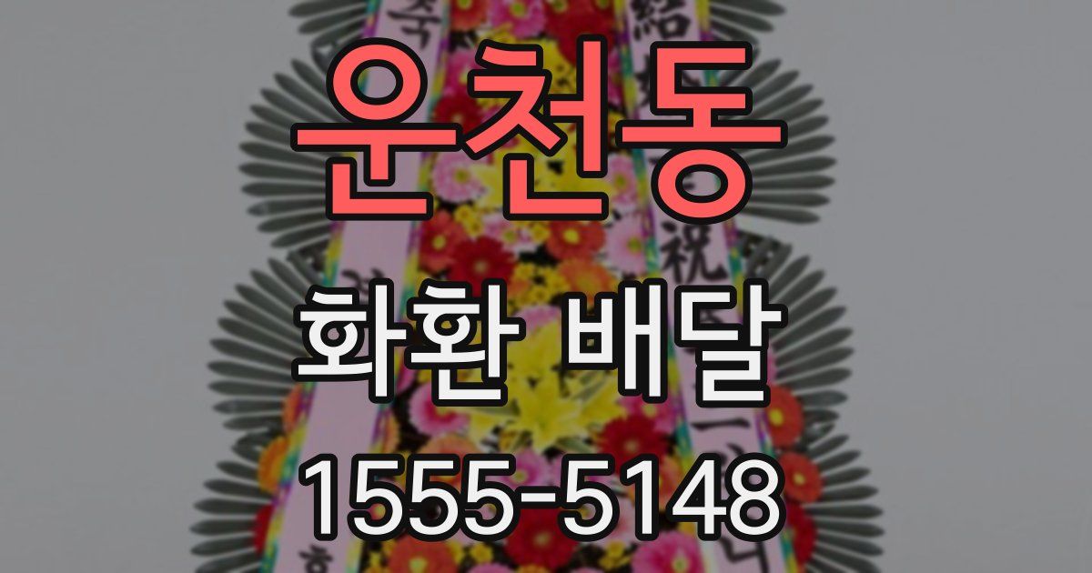 운천동 화환 배달