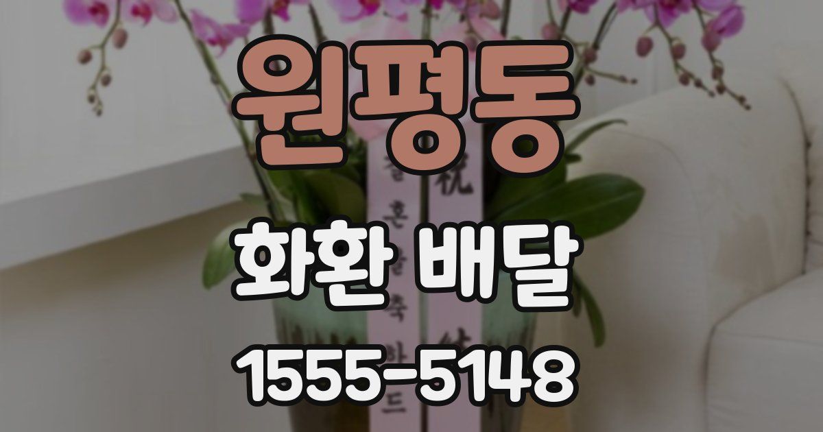 원평동 화환 배달