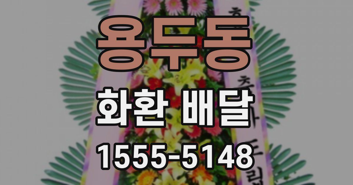 용두동 화환 배달