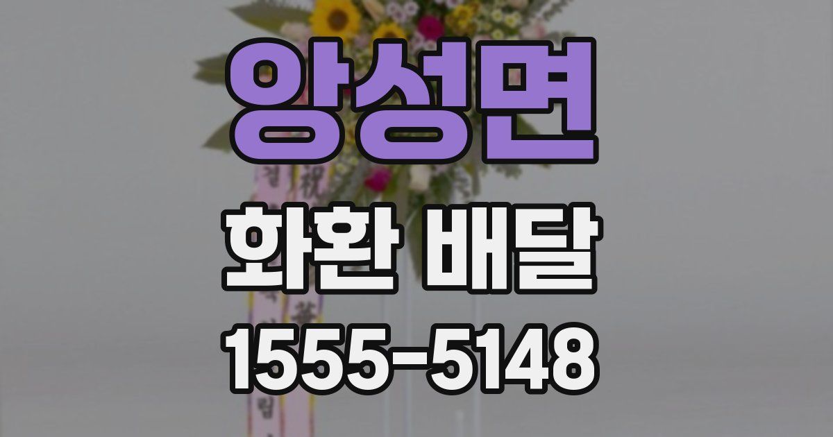 앙성면 화환 배달