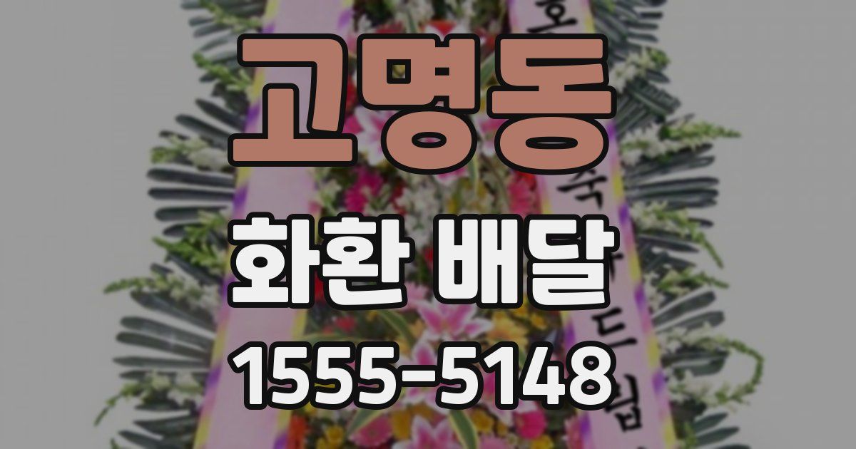 고명동 화환 배달