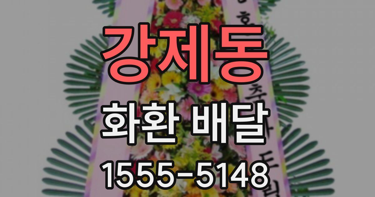 강제동 화환 배달