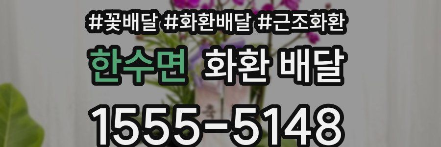 한수면 화환 배달