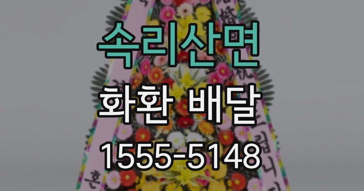 속리산면 화환 배달