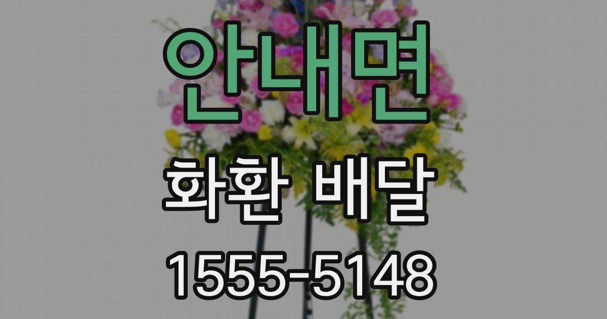 안내면 화환 배달