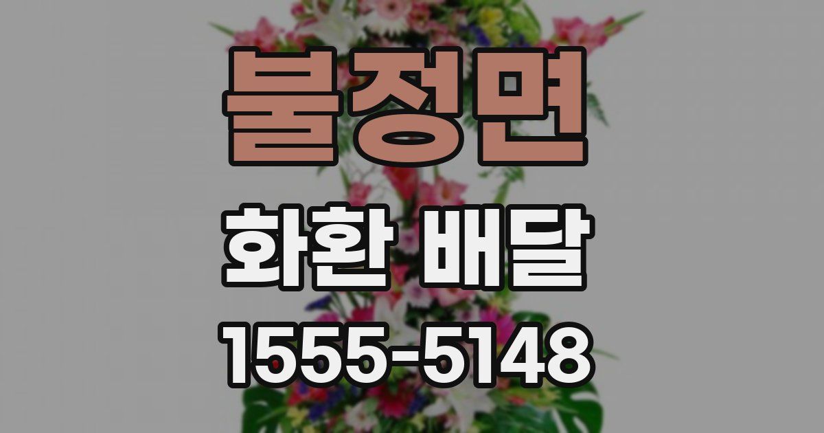 불정면 화환 배달