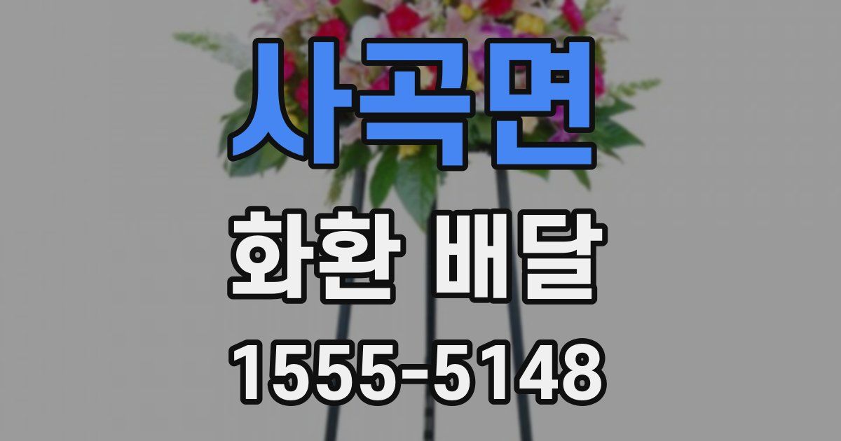 사곡면 화환 배달