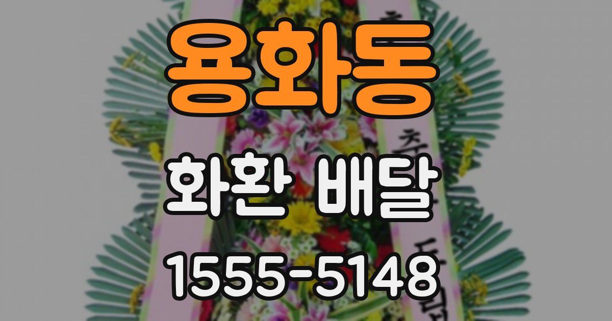 용화동 화환 배달