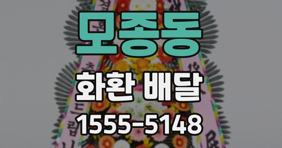 모종동 화환 배달