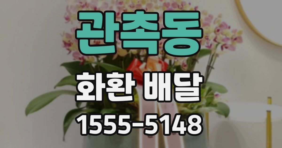 관촉동 화환 배달