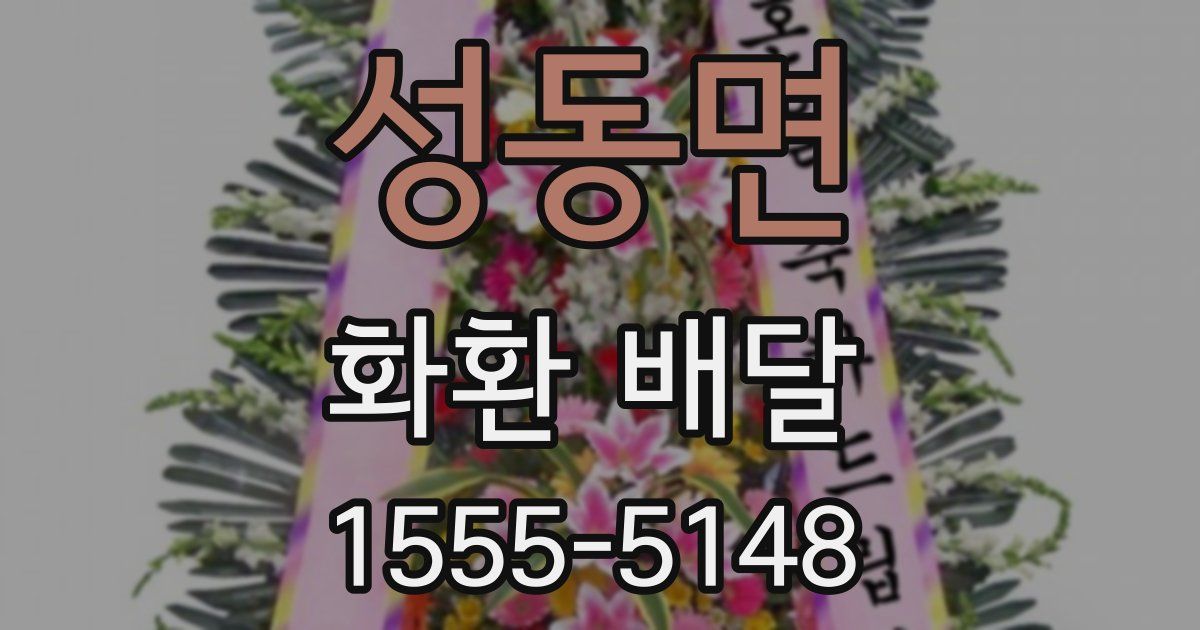 성동면 화환 배달