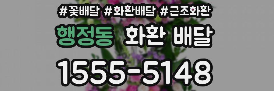 행정동 화환 배달