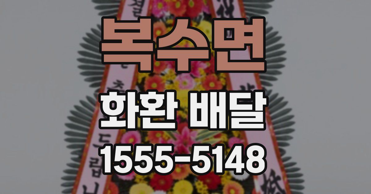 복수면 화환 배달