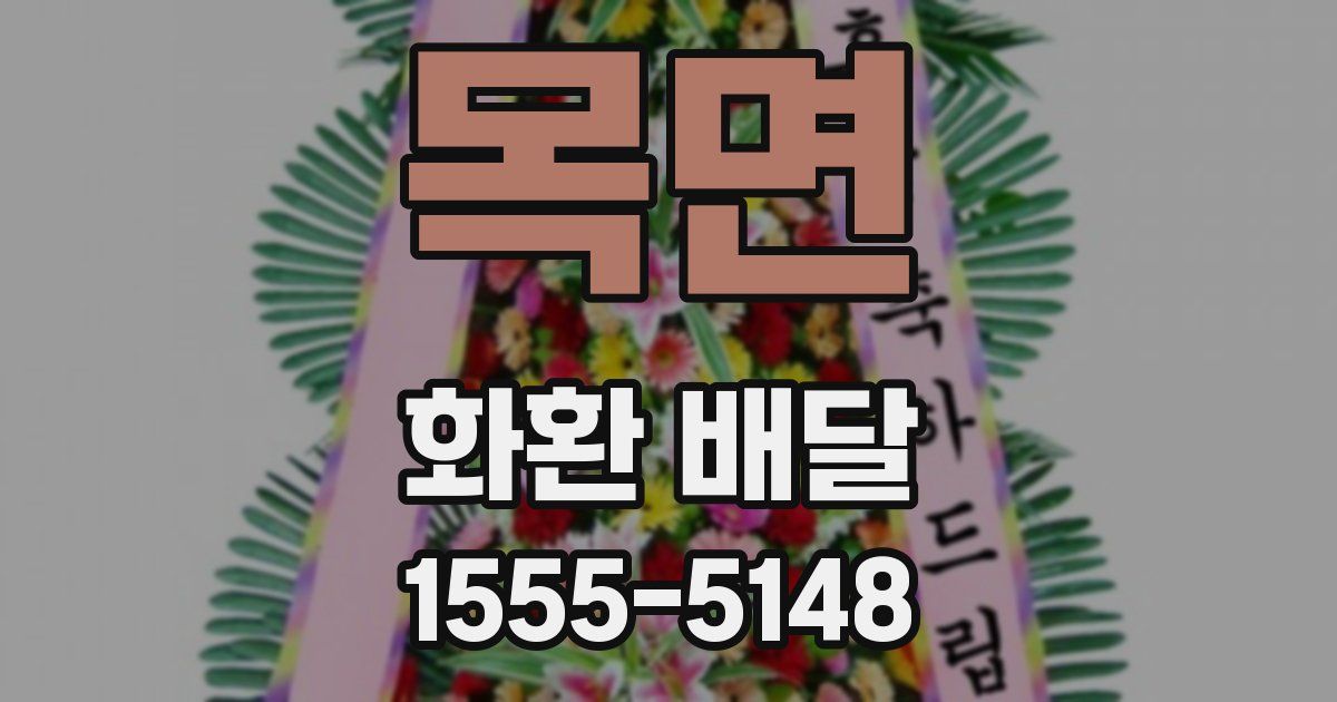 목면 화환 배달