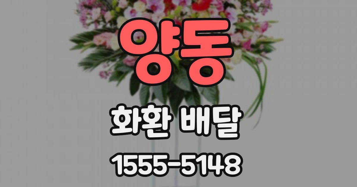 양동 화환 배달
